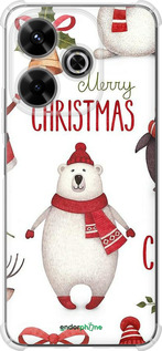 Силикон с усиленными углами чехол Merry Christmas для Xiaomi Poco M6 4G - 4106sp-3798 изображение 