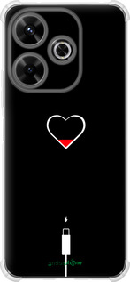 Силикон с усиленными углами чехол Подзарядка сердца для Xiaomi Poco M6 4G - 4274sp-3798 изображение 