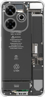 Силіконовий протиударний с посиленими кутами чехол Деталі смартфона для Xiaomi Poco M6 4G - 5487sp-3798 изображение 