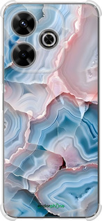 Силикон с усиленными углами чехол Мрамор для Xiaomi Poco M6 4G - 6306sp-3798 изображение 