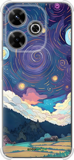 Силикон с усиленными углами чехол Креативный арт для Xiaomi Poco M6 4G - 6322sp-3798 изображение 