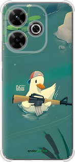 Силикон с усиленными углами чехол Уточка с автоматом для Xiaomi Poco M6 4G - 6356sp-3798 изображение 