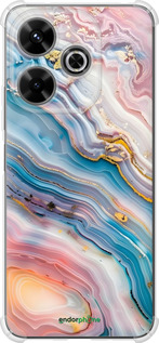Силикон с усиленными углами чехол Мрамор красивый для Xiaomi Poco M6 4G - 6376sp-3798 изображение 