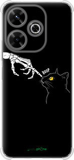 Силикон с усиленными углами чехол Кошка для Xiaomi Poco M6 4G - 6505sp-3798 изображение 