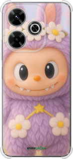 Силикон с усиленными углами чехол Лабубу 1 для Xiaomi Poco M6 4G - 6709sp-3798 изображение 