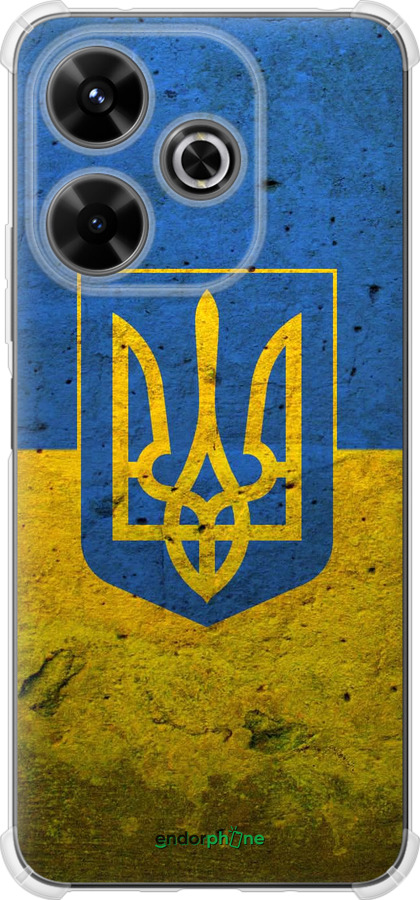 Силикон с усиленными углами чехол Флаг и герб Украины 2 для Xiaomi Poco M6 4G - 378sp-3798 изображение 