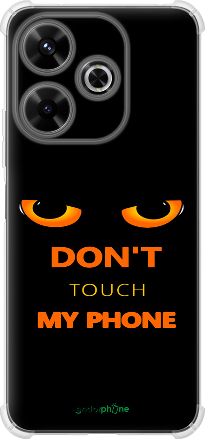 Силикон с усиленными углами чехол Don't touch the phone для Xiaomi Poco M6 4G - 4261sp-3798 изображение 