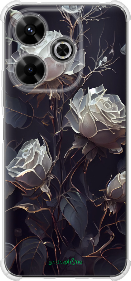 Силикон с усиленными углами чехол Розы 2 для Xiaomi Poco M6 4G - 5550sp-3798 изображение 