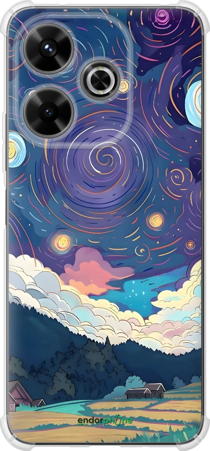 Силикон с усиленными углами чехол Креативный арт для Xiaomi Poco M6 4G - 6322sp-3798 изображение 