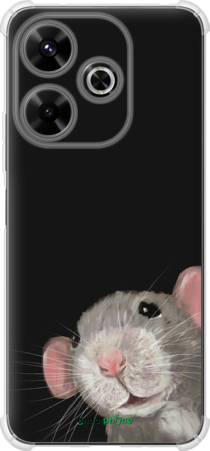 Силикон с усиленными углами чехол The Peeking Rat для Xiaomi Poco M6 4G - 6442sp-3798 изображение 