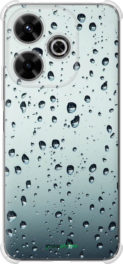 Силикон с усиленными углами чехол Стекло в каплях для Xiaomi Poco M6 4G - 848sp-3798 изображение 