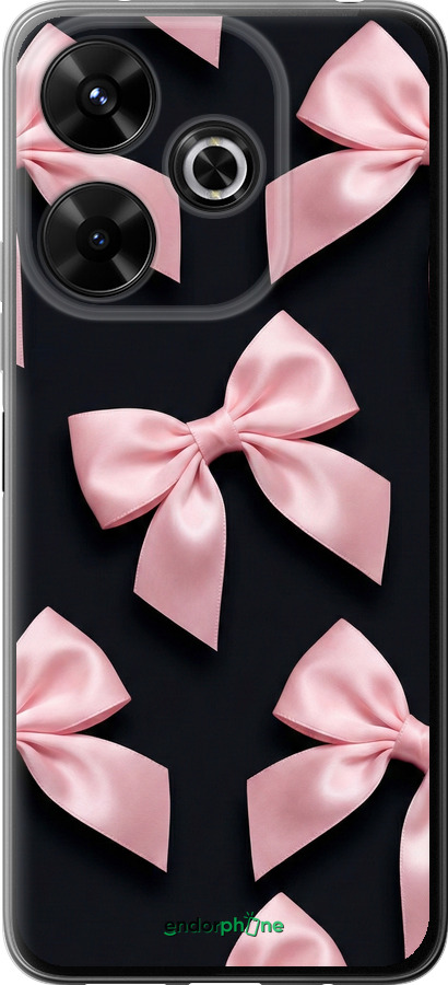 Силиконовый чехол Coquette Ribbons Dark Coquette для Xiaomi Redmi 13 4G - 6767u-3751 изображение 