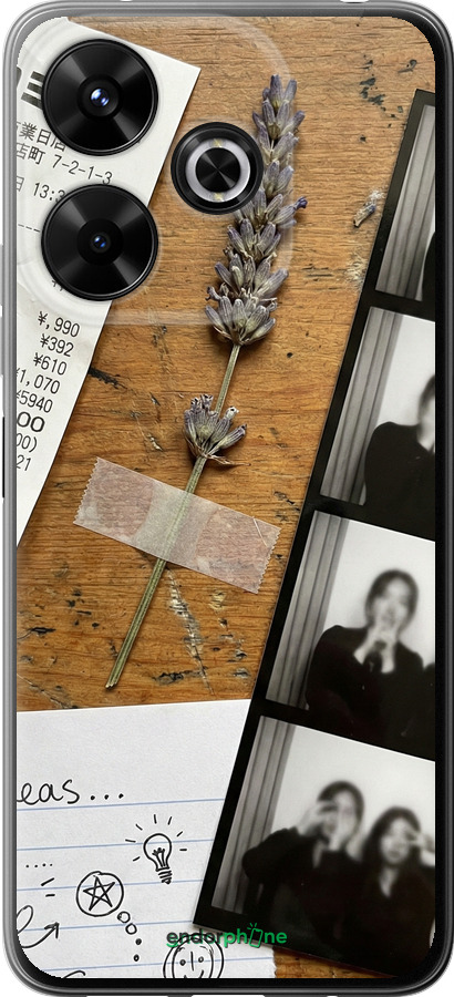 Силиконовый чехол Aesthetic Scrapbook Collage для Xiaomi Redmi Note 13R 5G - 6773u-3797 изображение 