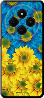 TPU чехол Жёлто-голубые цветы для Xiaomi Redmi 14C - 1048b-3768 изображение 