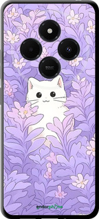 TPU чехол Котик в цветах для Xiaomi Redmi 14C - 6390b-3768 изображение 