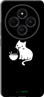 TPU чехол С милым котом на черном фоне для Xiaomi Redmi 14C - 6528b-3768 изображение 