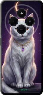 TPU чехол Mystic White Cat Gothic Dark Purple Gold для Xiaomi Redmi 14C - 6805b-3768 изображение 