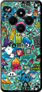 TPU чехол Стикер бомбинг 1 для Xiaomi Redmi 14C - 693b-3768 изображение 