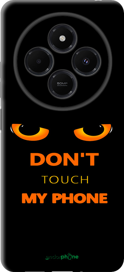 TPU чехол Don't touch the phone для Xiaomi Redmi 14C - 4261b-3768 изображение 