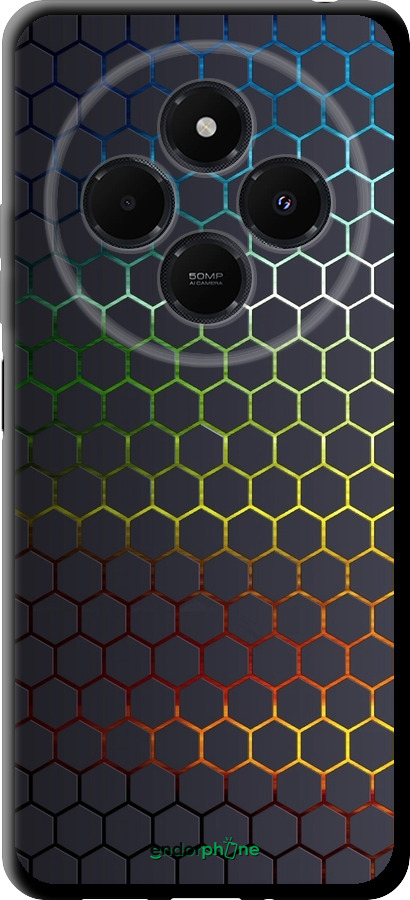 TPU чехол Переливающиеся соты для Xiaomi Redmi 14C - 498b-3768 изображение 