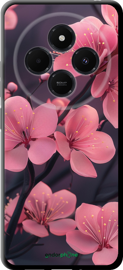 TPU чехол Пурпурова сакура для Xiaomi Redmi 14C - 6075b-3768 изображение 