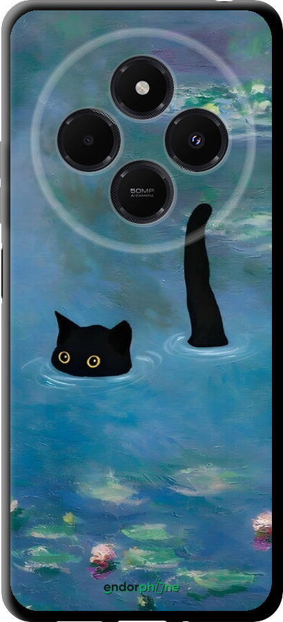 TPU чехол С изображением кота и водяной лилии Monet для Xiaomi Redmi 14C - 6519b-3768 изображение 