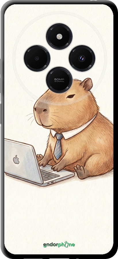 TPU чехол Funny Capybara CEO Working для Xiaomi Redmi 14C - 6777b-3768 изображение 