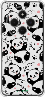 Силикон с усиленными углами чехол Панды для Xiaomi Poco M7 - 4318sp-4141 изображение 