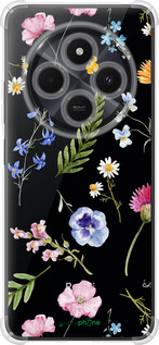 Силикон с усиленными углами чехол Цветочный фон v2 для Xiaomi Poco M7 - 5472sp-4141 изображение 