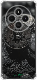Силикон с усиленными углами чехол Black Bitcoin для Xiaomi Poco M7 - 6090sp-4141 изображение 