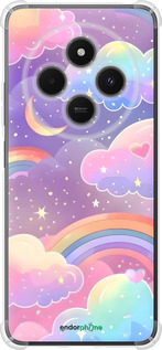 Силикон с усиленными углами чехол Облака и радуга для Xiaomi Poco M7 - 6312sp-4141 изображение 