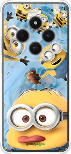 Силикон с усиленными углами чехол Миньоны для Xiaomi Poco M7 - 6386sp-4141 изображение 