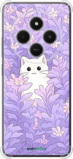 Силикон с усиленными углами чехол Котик в цветах для Xiaomi Poco M7 - 6390sp-4141 изображение 