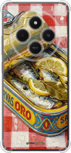 Силикон с усиленными углами чехол Vintage Sardine Tin Phone для Xiaomi Poco M7 - 6772sp-4141 изображение 