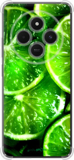 Силикон с усиленными углами чехол Зелёные дольки лимона для Xiaomi Poco M7 - 852sp-4141 изображение 