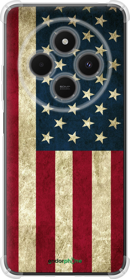 Силикон с усиленными углами чехол Флаг США для Xiaomi Poco M7 - 395sp-4141 изображение 