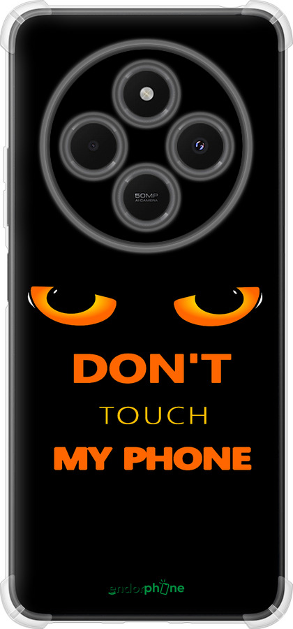 Силикон с усиленными углами чехол Don't touch the phone для Xiaomi Poco M7 - 4261sp-4141 изображение 