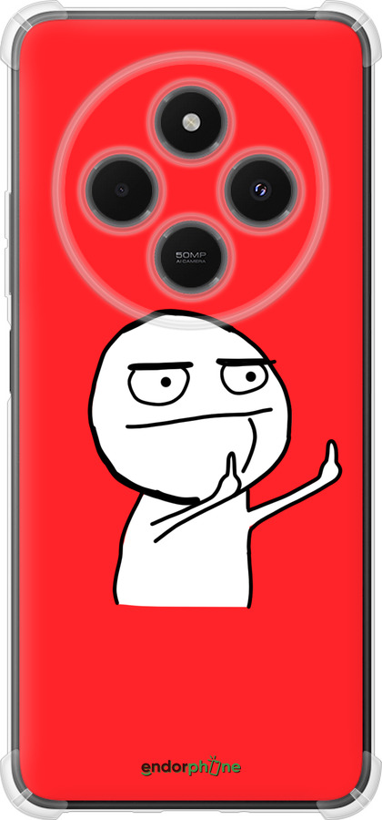 Силикон с усиленными углами чехол Мем для Xiaomi Poco M7 - 4578sp-4141 изображение 