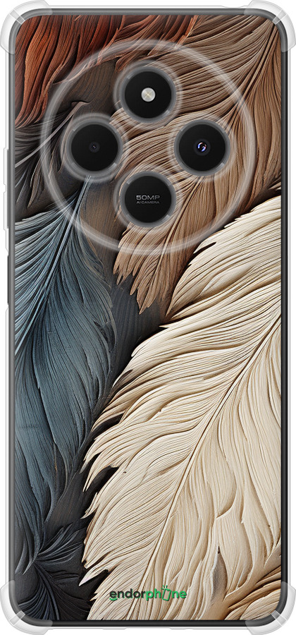 Силикон с усиленными углами чехол Листья в стиле бохо для Xiaomi Poco M7 - 5643sp-4141 изображение 
