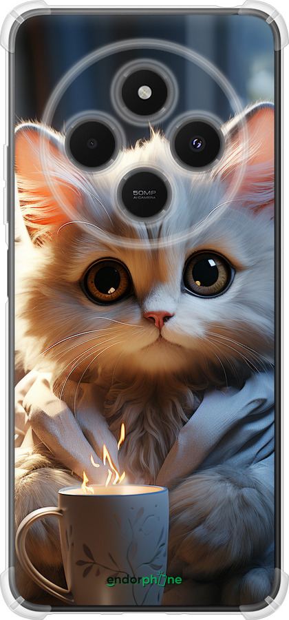 Силикон с усиленными углами чехол White cat для Xiaomi Poco M7 - 5646sp-4141 изображение 