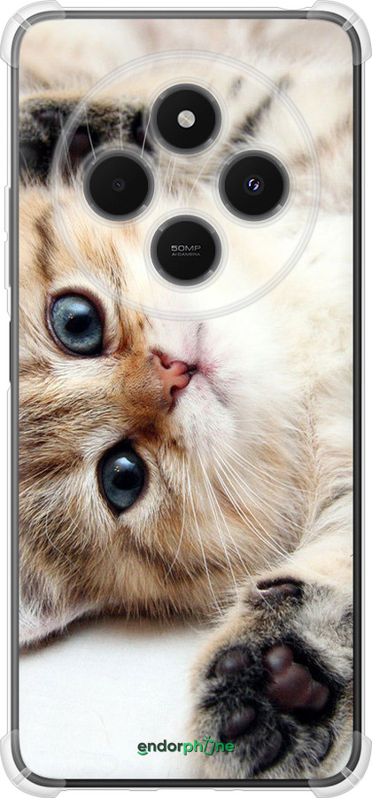 Силикон с усиленными углами чехол Котик для Xiaomi Poco M7 - 6024sp-4141 изображение 