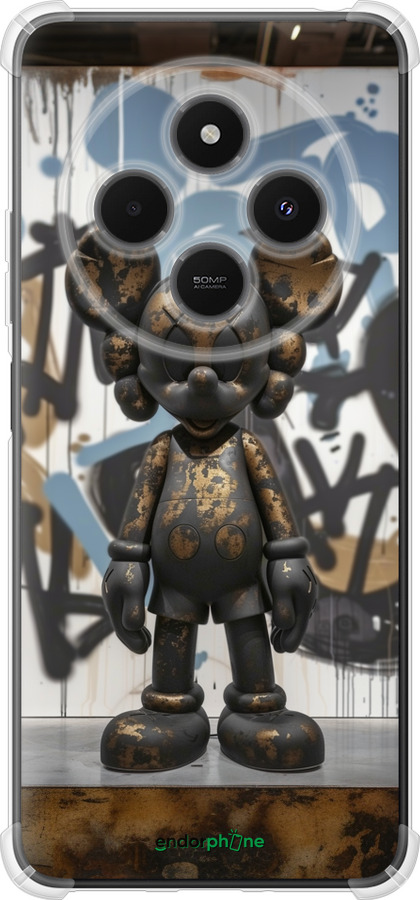 Силикон с усиленными углами чехол Bronze kaws v2 для Xiaomi Poco M7 - 6098sp-4141 изображение 