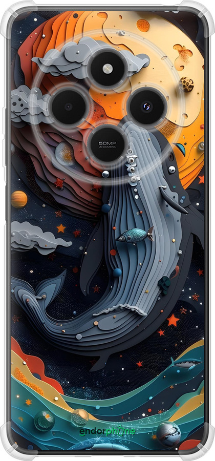 Силикон с усиленными углами чехол Кит в космосе для Xiaomi Poco M7 - 6328sp-4141 изображение 
