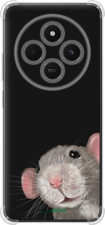 Силикон с усиленными углами чехол The Peeking Rat для Xiaomi Poco M7 - 6442sp-4141 изображение 