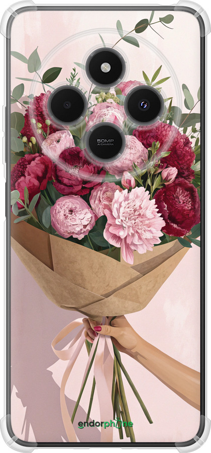 Силикон с усиленными углами чехол Пионы 1 для Xiaomi Poco M7 - 6705sp-4141 изображение 