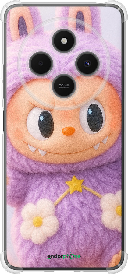 Силикон с усиленными углами чехол Лабубу для Xiaomi Poco M7 - 6708sp-4141 изображение 