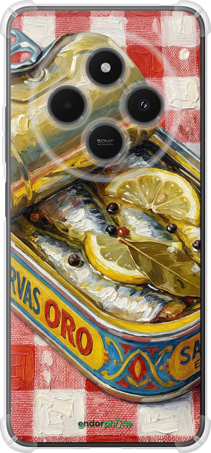 Силикон с усиленными углами чехол Vintage Sardine Tin Phone для Xiaomi Poco M7 - 6772sp-4141 изображение 