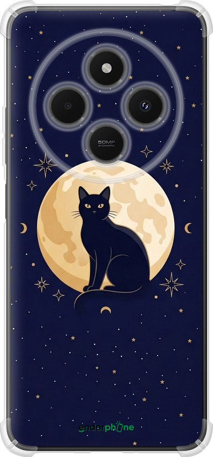 Силикон с усиленными углами чехол Cute Cat Celestial/Witchy для Xiaomi Poco M7 - 6787sp-4141 изображение 