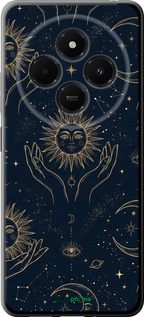 Силіконовий чехол Celestial Harmony: Sun & Moon Gold Mystic Pattern для Xiaomi Redmi 14R - 6778u-3940 изображение 