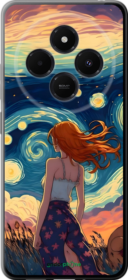 Силиконовый чехол Девушка Арт для Xiaomi Redmi 14C - 6325u-3768 изображение 